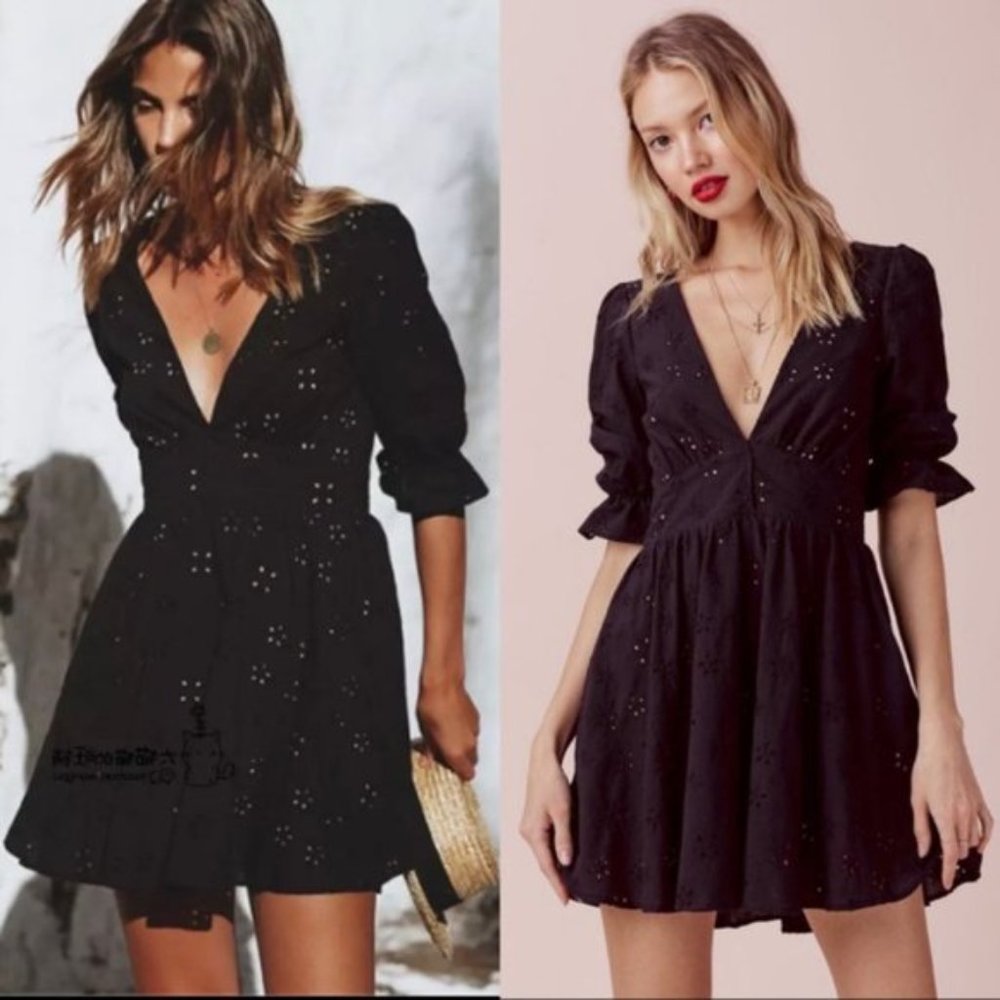 NEW For Love & Lemons Spring Eyelet Swing Dress
